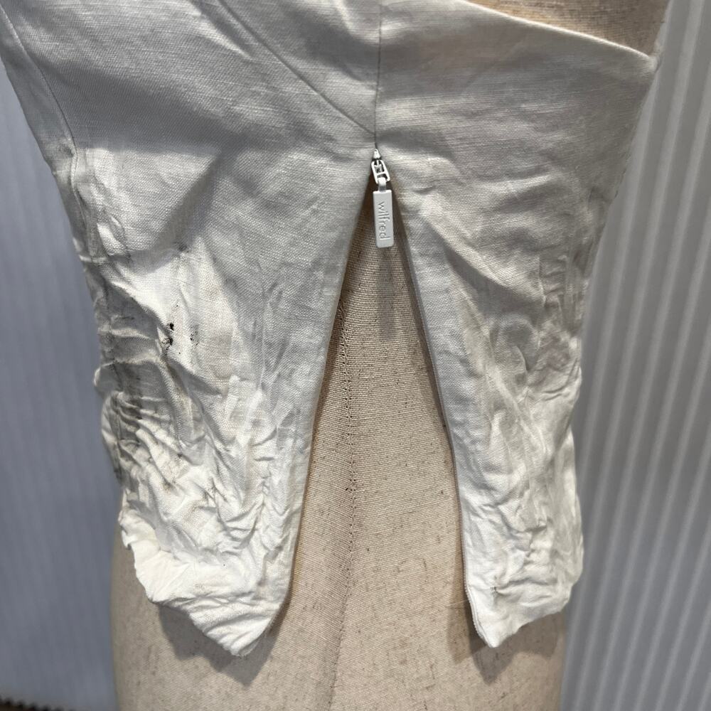 ARITZIA Women's Wilfred Whisper Linen Halter Top Size S In White - Picture 8 of 15